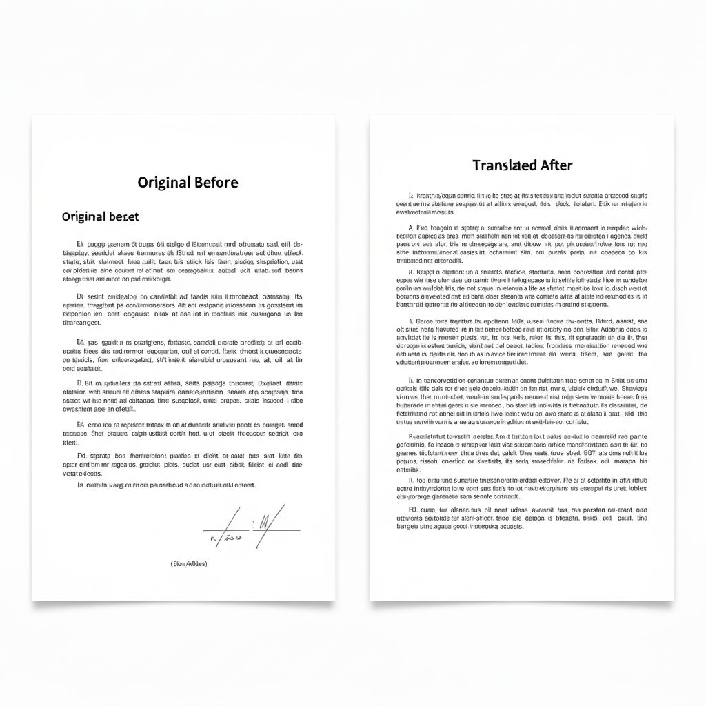 Document translation example