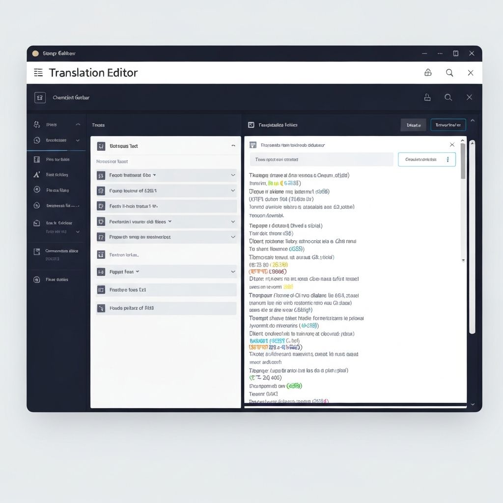 Translation editor interface